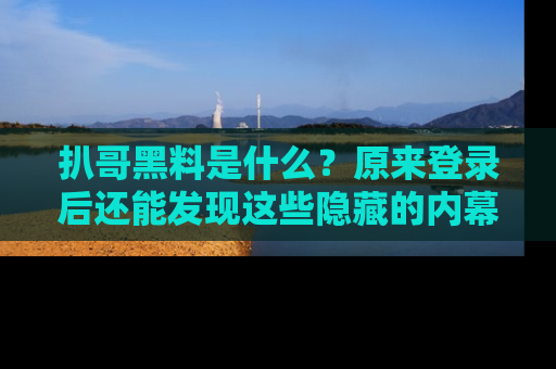 扒哥黑料是什么？原来登录后还能发现这些隐藏的内幕！
