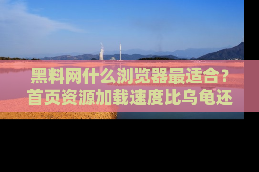 黑料网什么浏览器最适合？首页资源加载速度比乌龟还慢的体验真心吐槽！