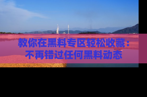 教你在黑料专区轻松收藏：不再错过任何黑料动态