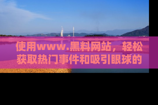 使用www.黑料网站，轻松获取热门事件和吸引眼球的黑料