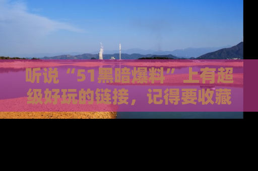听说“51黑暗爆料”上有超级好玩的链接,记得要收藏哦!