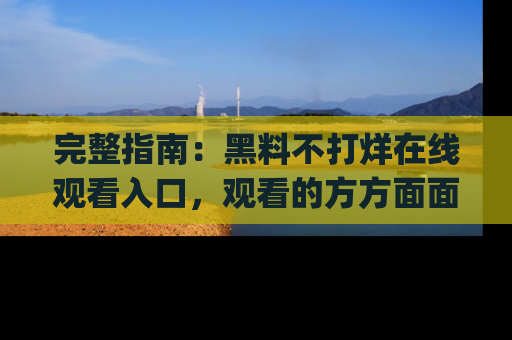 完整指南：黑料不打烊在线观看入口，观看的方方面面与app选择